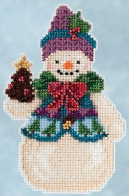Набор для вышивания "Pinecone Snowman • Снеговик сосновая шишка" Mill Hill JS205102