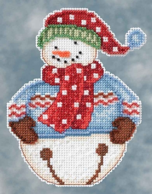 Набор для вышивания "Jingle Snowbell • Снеговик" Mill Hill DM204101