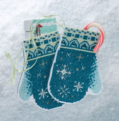 Набор для вышивания "Snowflake Mittens • Рукавицы Снежинки" Mill Hill MH191832