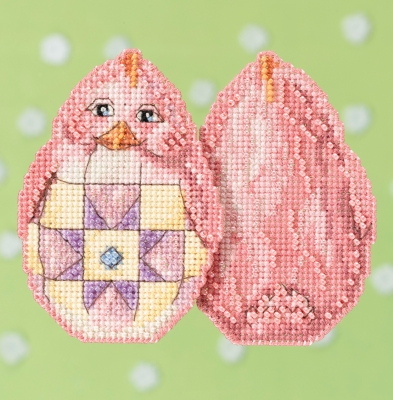 Набор для вышивания "Pink Chick • Розовый цыпленок" Mill Hill JS181715
