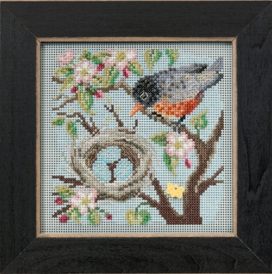 Набор для вышивания "Spring Robin • Весенний Робин" Mill Hill MH145103