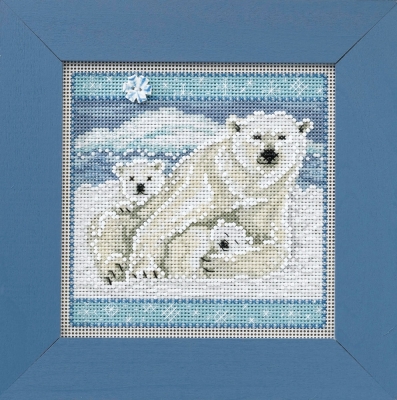 Набор для вышивания "Polar Bears • Полярные Медведи" Mill Hill MH144305