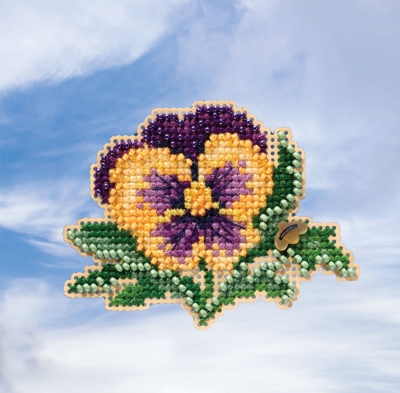 Набор для вышивания "Tricolor Pansy • Цветок" Mill Hill MH181911