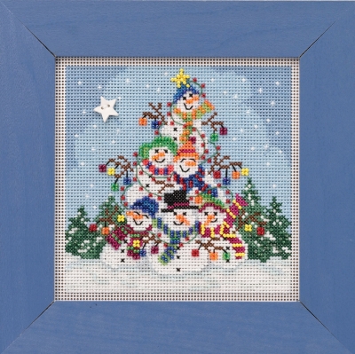 Набор для вышивания "Snowman Pile • Кучка снеговиков" Mill Hill MH141932
