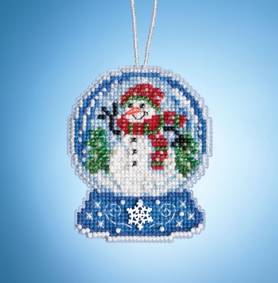 Набор для вышивания "Snowman Globe • Снеговик Шар" Mill Hill MH161933