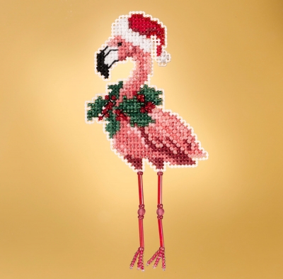 Набор для вышивания "Holiday Flamingo • Праздничный фламинго" Mill Hill MH181935