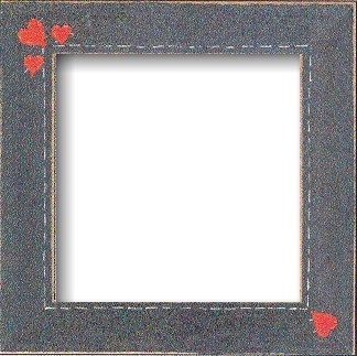 Оригинальная рамка Matte Black w/Primitive Heart Border для наборов Mill Hill