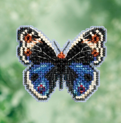 Набор для вышивания "Blue Pansy Butterfly • Синяя бабочка" Mill Hill MH181711