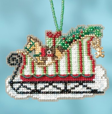 Набор для вышивания "Toyland Sleigh • Игрушечные санки" Mill Hill MH161733