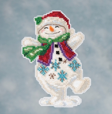 Набор для вышивания "Snowman Dancing • Танцующий снеговик" Mill Hill JS201613