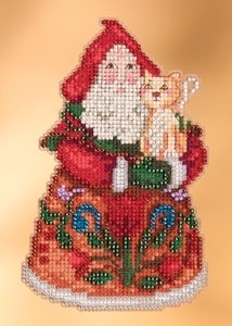 Набор для вышивания "Purrfect Christmas Santa • Идеальный Рождественский Санта" Mill Hill JS203101