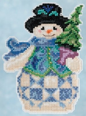 Набор для вышивания "Evergreen Snowman • Вечнозеленый снеговик" Mill Hill JS205101