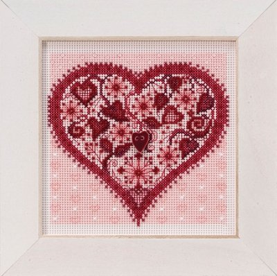 Набор для вышивания "Valentine Heart • Сердце Валентинка" Mill Hill MH141912