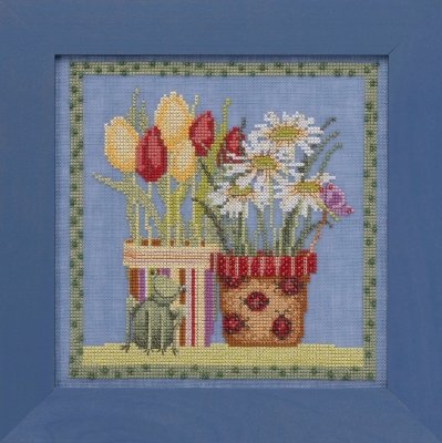 Набор для вышивания "Tulips & Daisies • Тюльпаны и ромашки" Mill Hill DM301912
