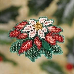 Набор для вышивания "Pink Poinsettia • Розовая Пуансеттия" Mill Hill MH187304