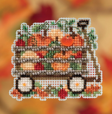 Набор для вышивания "Harvest Wagon • Тележка с урожаем" Mill Hill MH181924