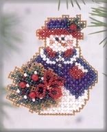 Набор для вышивания "Wintertime Snowlady • Зимняя снежная леди" Mill Hill