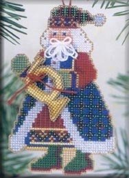Набор для вышивания "French Horn Santa • Санта" Mill Hill