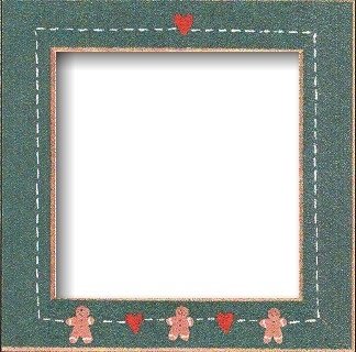 Оригинальная рамка Matte Green w/Gingerbread Hearts для наборов Mill Hill