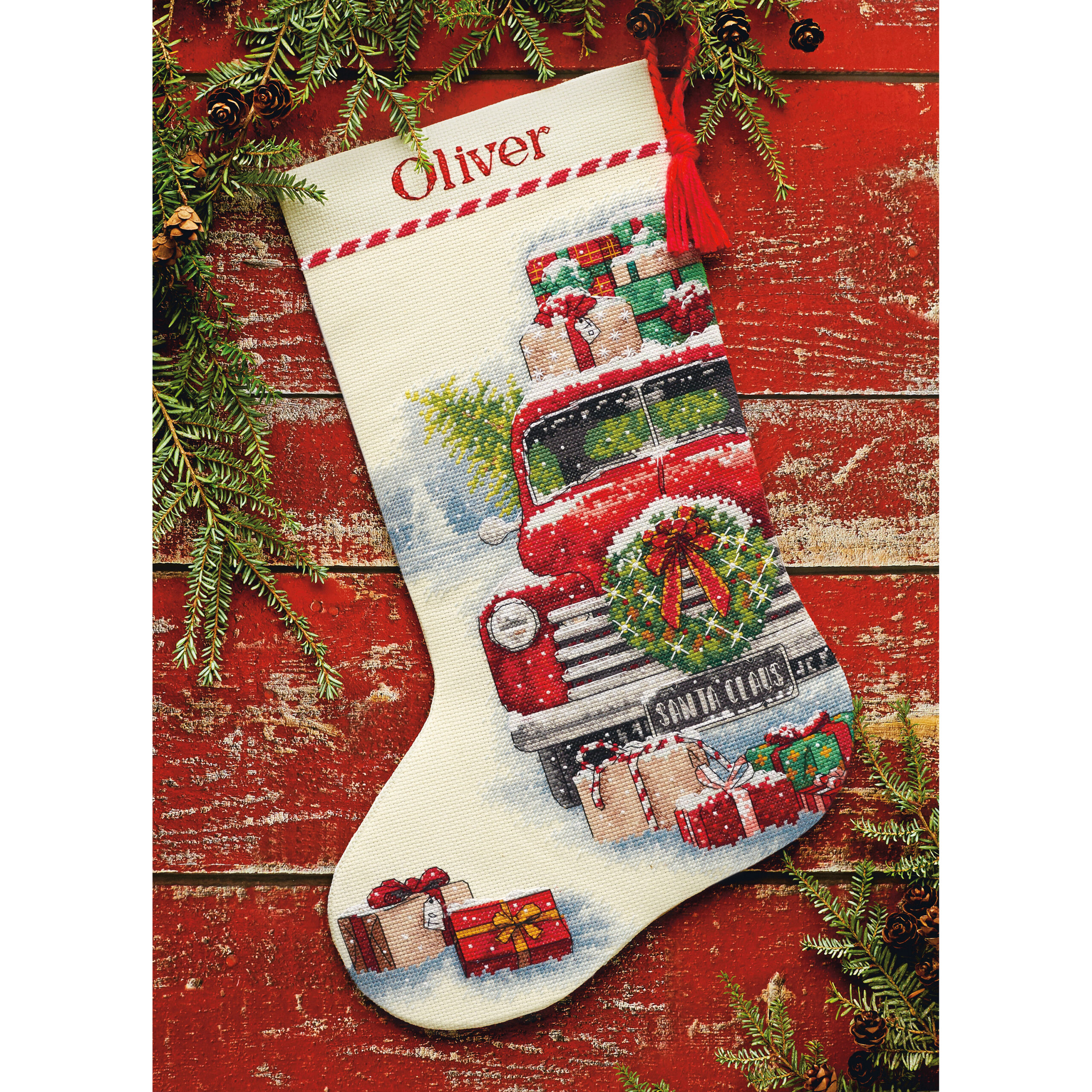 70-08986 Набір для вишивання хрестом "Santa's Truck - Вантажівка Санти" DIMENSIONS