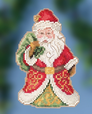 JS202015 Набор для вышивания "Gift Bearing Santa • Санта несет подарки" Mill Hill
