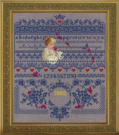 Схема "Fallen Roses • Розы Сэмплер" Lavender & Lace