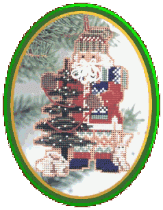 Набор для вышивания "Pine Tree Santa • Санта с елкой" Mill Hill
