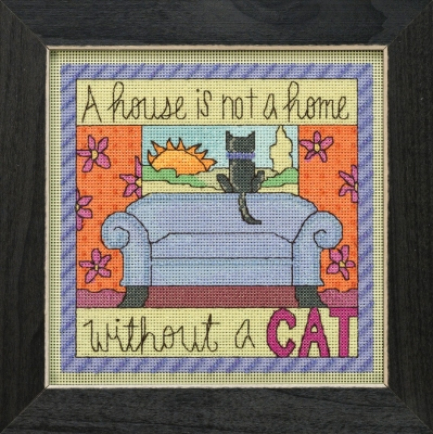 Набор для вышивания "Without a Cat • Без кота" Mill Hill