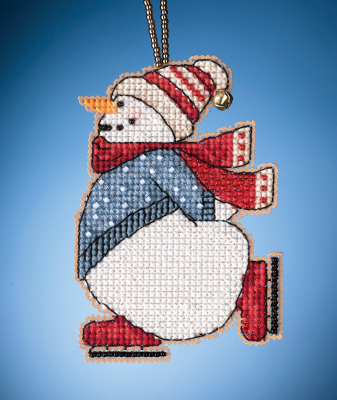 MH162133 Набор для вышивания "Skating Snowman • Снеговик на коньках" Mill Hill