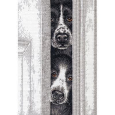 70-35400 Набір для вишивання хрестом "Peeking Pups - Цуценята, що підглядають, DIMENSIONS